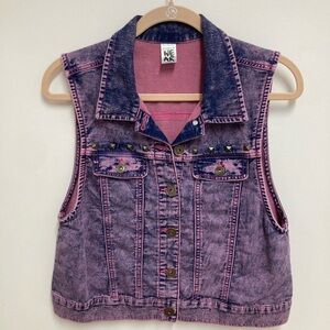 Zumba Fitness Pink Denim Vest for Women